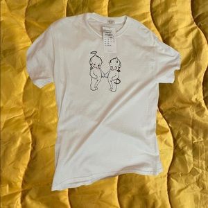 brandy melville angel devil baby graphic tee NWT